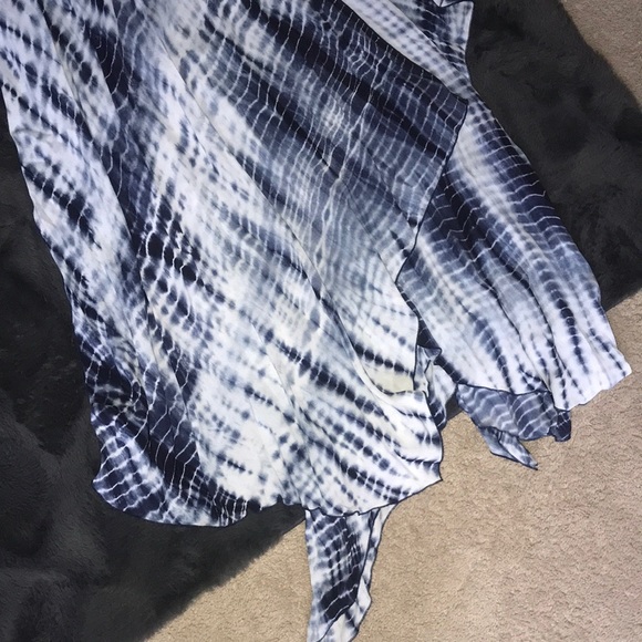 Michael Kors Tie Die Asymmetrical Maxi Dress SizeM - Picture 10 of 11